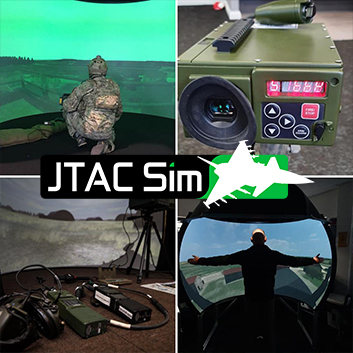 Nautilus Joint Terminal Attack Controller Logo and images of JTAC's conducting Accredited Simulation Training using a Laser Target Designator both day and night