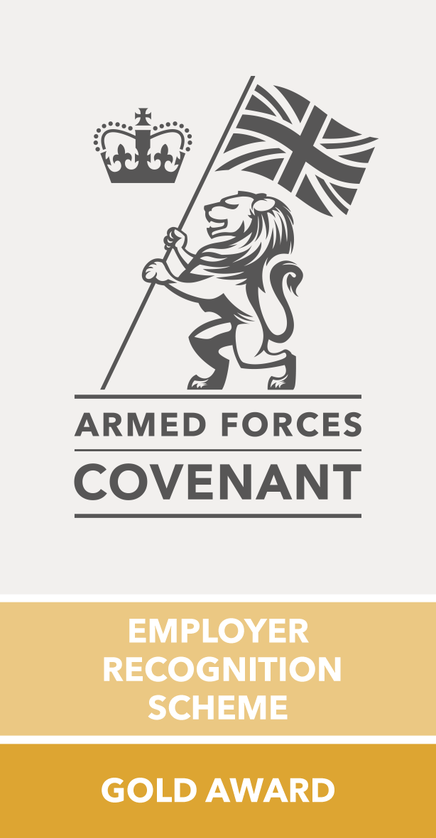 Armed Forces Covenant Employer Recognition Scheme Gold Award 2025 - official logo
